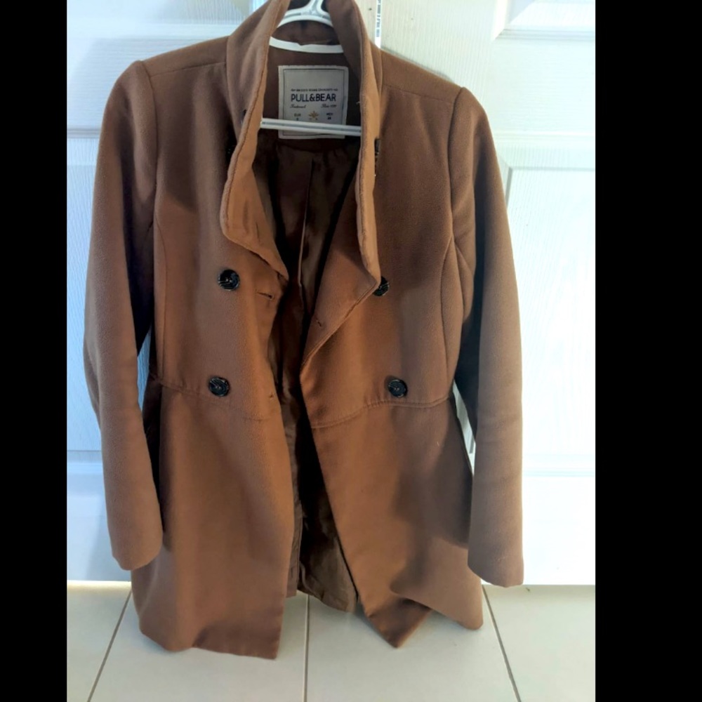 Pull & Bear camel-coloured wool coat
